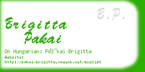 brigitta pakai business card